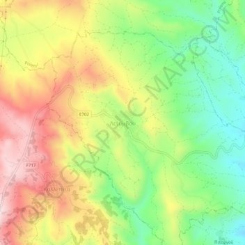 Carte topographique Letymbou, altitude, relief