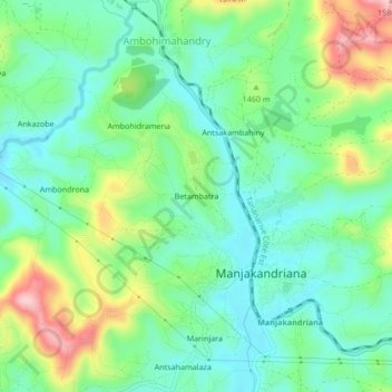 Carte topographique Betambatra, altitude, relief