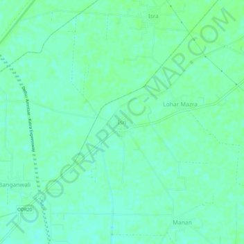 Carte topographique Isri, altitude, relief