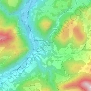 Carte topographique Koppenleiten, altitude, relief