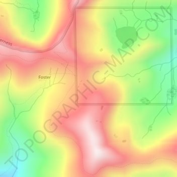 Carte topographique Klamath Mountains, altitude, relief