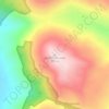 Carte topographique Hinch Mountain, altitude, relief