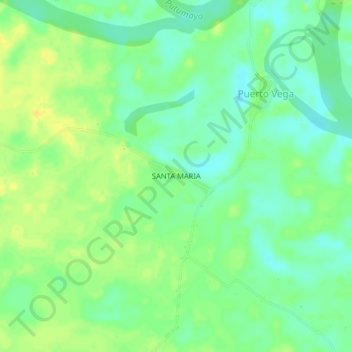 Carte topographique SANTA MARIA, altitude, relief