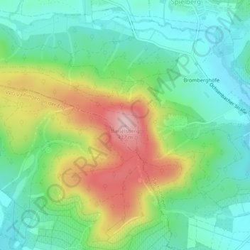 Carte topographique Baiselsberg, altitude, relief