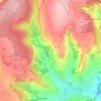 Carte topographique Yawl, altitude, relief