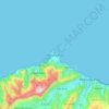 Carte topographique Ponta do Sol, altitude, relief
