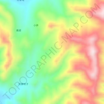 Carte topographique 狼窝, altitude, relief