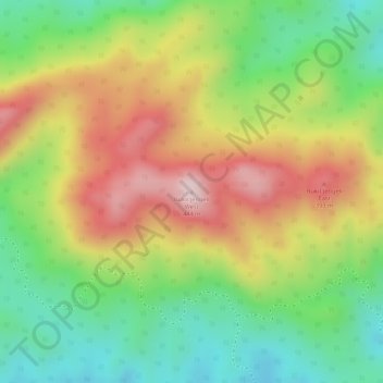 Carte topographique Bukit Jengeli West, altitude, relief