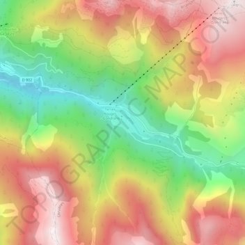Carte topographique Terre-Rouge, altitude, relief
