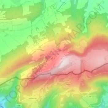 Carte topographique Roche-d'Or, altitude, relief