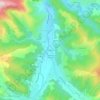 Carte topographique Vic d'Oust, altitude, relief
