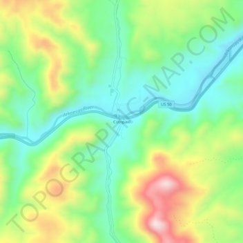 Carte topographique Cotopaxi, altitude, relief