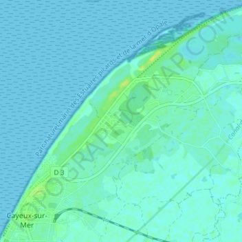 Carte topographique Brighton, altitude, relief