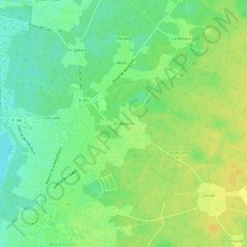 Carte topographique En Bergoin, altitude, relief