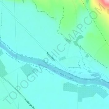 Carte topographique Teviot, altitude, relief
