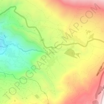 Carte topographique El Arz, altitude, relief