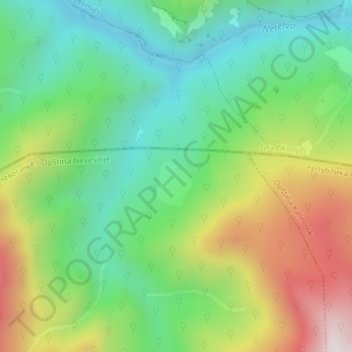 Carte topographique Živanj, altitude, relief