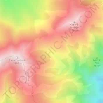 Carte topographique Sepula, altitude, relief