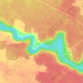 Carte topographique Capita, altitude, relief