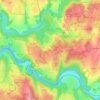 Carte topographique Auliat, altitude, relief