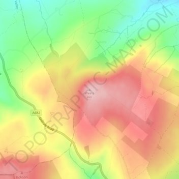 Carte topographique Weets Hill, altitude, relief