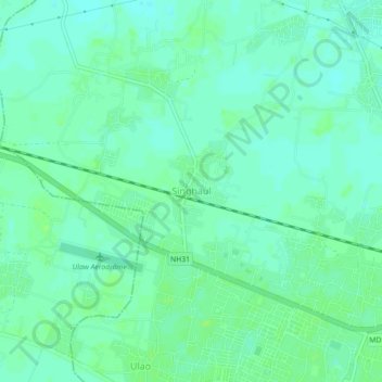 Carte topographique Singhaul, altitude, relief