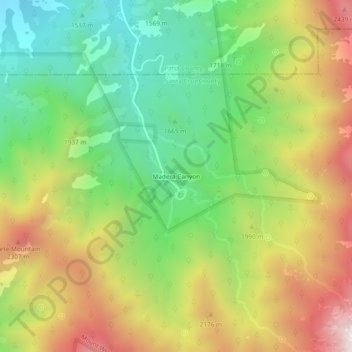 Carte topographique Madera Canyon, altitude, relief