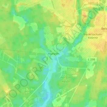 Carte topographique Hörsten, altitude, relief