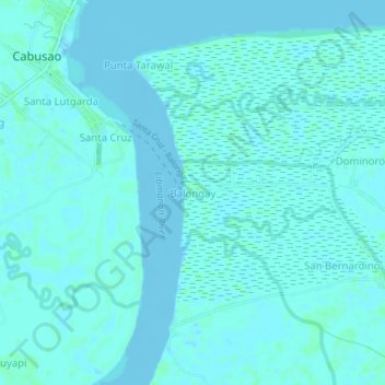 Carte topographique Balongay, altitude, relief