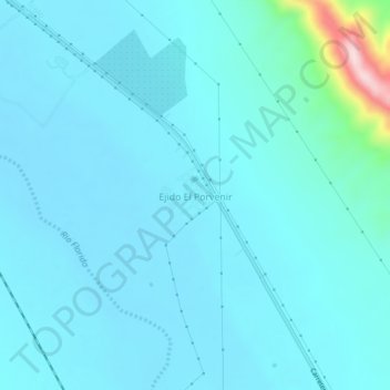 Carte topographique Ejido El Porvenir, altitude, relief