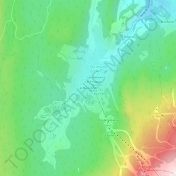 Carte topographique Les Bessonnets, altitude, relief