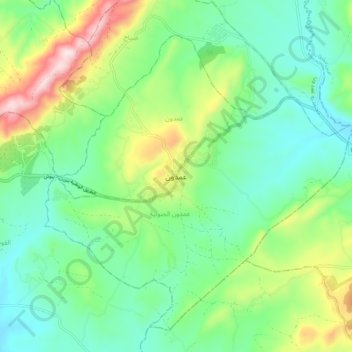 Carte topographique Amdoun, altitude, relief