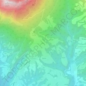 Carte topographique Plois, altitude, relief