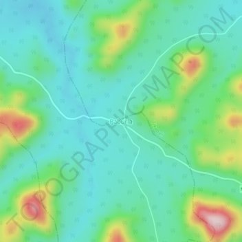 Carte topographique Paburia, altitude, relief