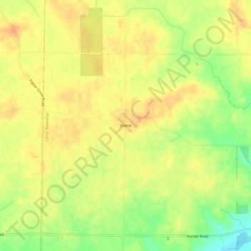 Carte topographique Blaine, altitude, relief