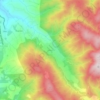 Carte topographique Cintoia, altitude, relief
