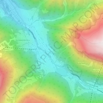 Carte topographique Gaschurn, altitude, relief