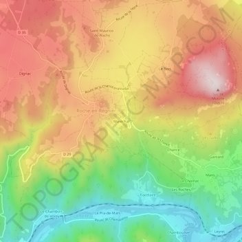 Carte topographique Maréchal, altitude, relief
