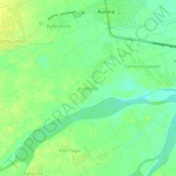 Carte topographique Kalabaza, altitude, relief