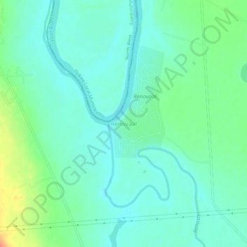 Carte topographique Renovaal, altitude, relief