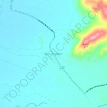 Carte topographique New Dagupan, altitude, relief