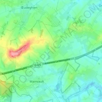 Carte topographique La Bigaude, altitude, relief