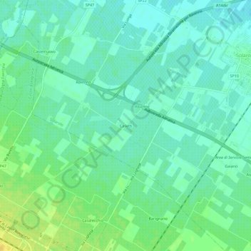 Carte topographique Casetti, altitude, relief