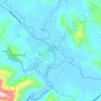 Carte topographique Bourrail, altitude, relief