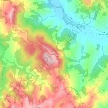 Carte topographique Montenero, altitude, relief