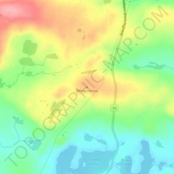 Carte topographique White Horse, altitude, relief
