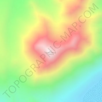 Carte topographique Cerro Chibinar, altitude, relief