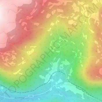 Carte topographique Florane, altitude, relief