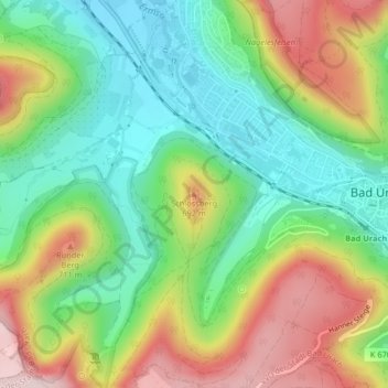 Carte topographique Schlossberg, altitude, relief