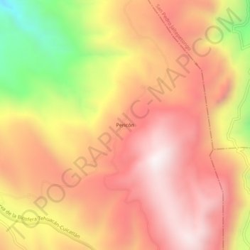 Carte topographique Pericón, altitude, relief
